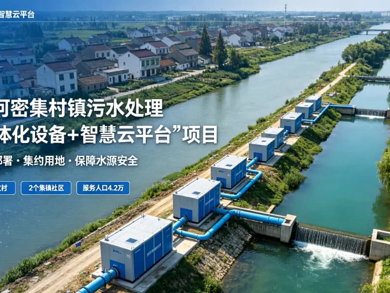 沿河密集村镇污水处理“一体化设备+智慧云平台”项目