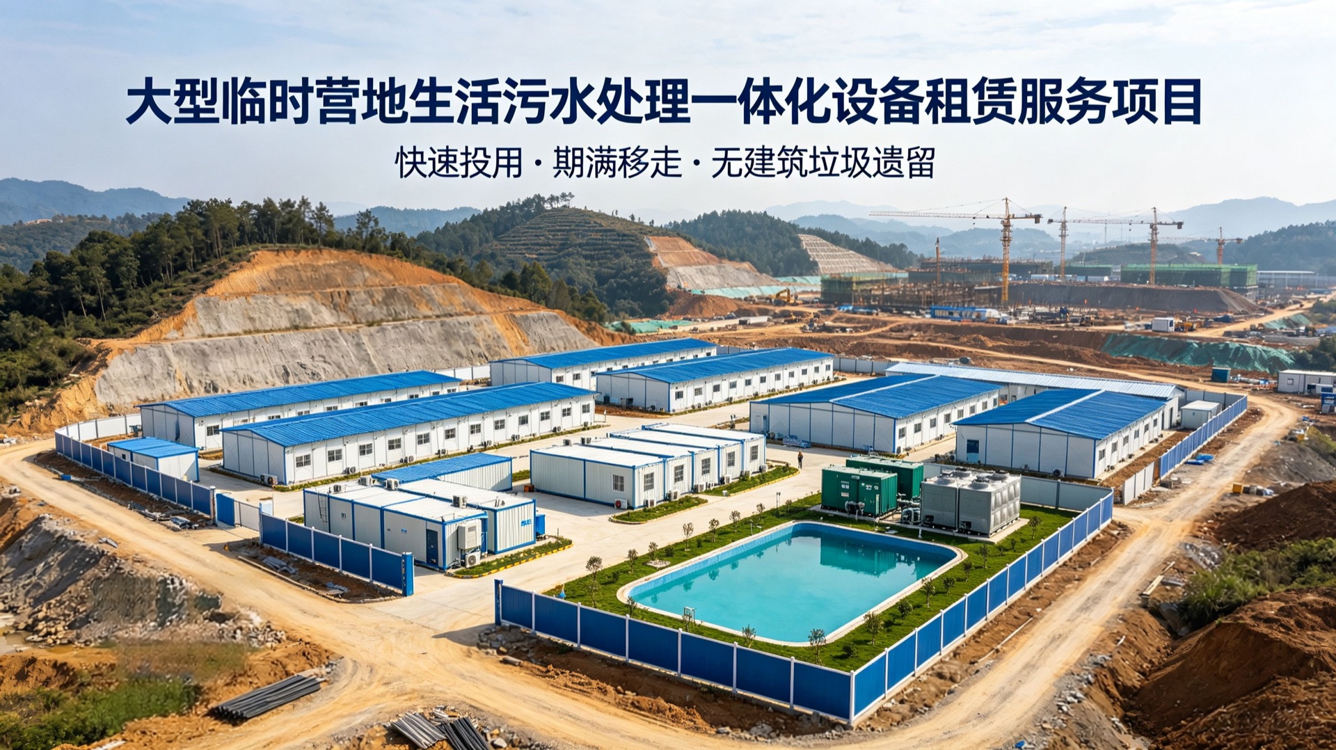 大型临时营地生活污水处理一体化设备租赁服务项目