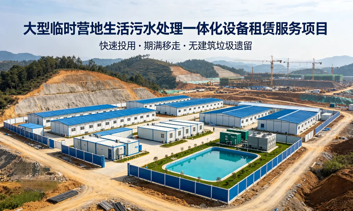大型临时营地生活污水处理一体化设备租赁服务项目